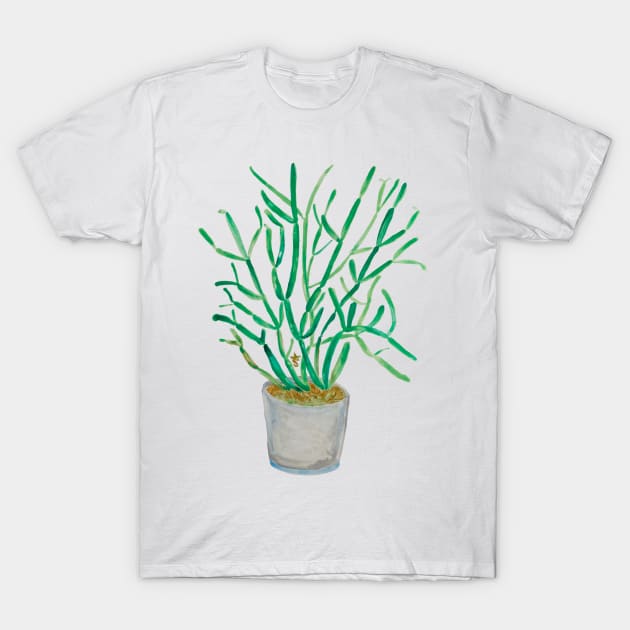 Pencil Plant, Quarantine Watercolor T-Shirt by ANoelleJay